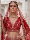 Red Colour Gadhwal Silk Premium Bridal Lehenga Choli 3040 A

